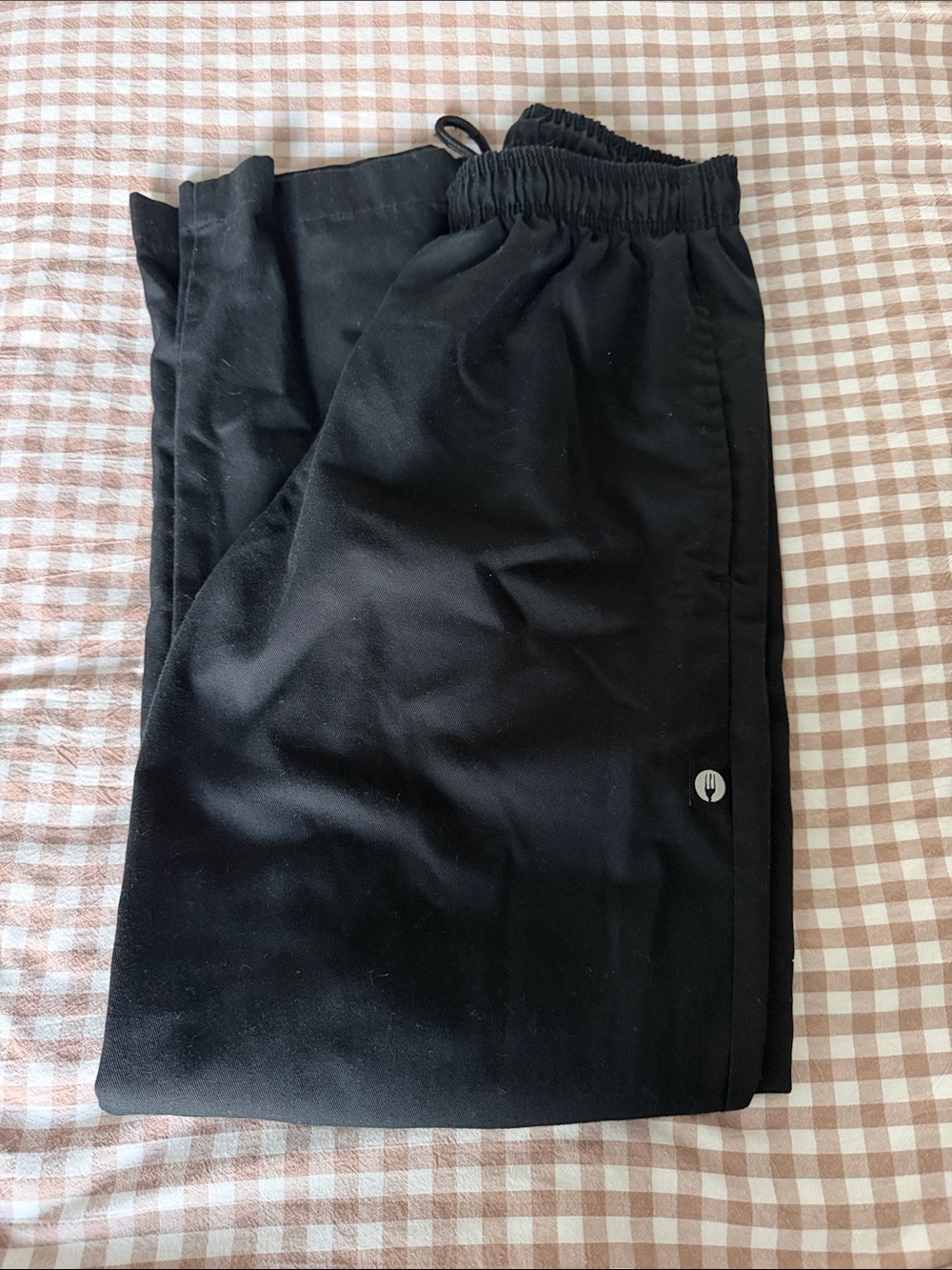 Unisex Black Elastic-Chef Pants